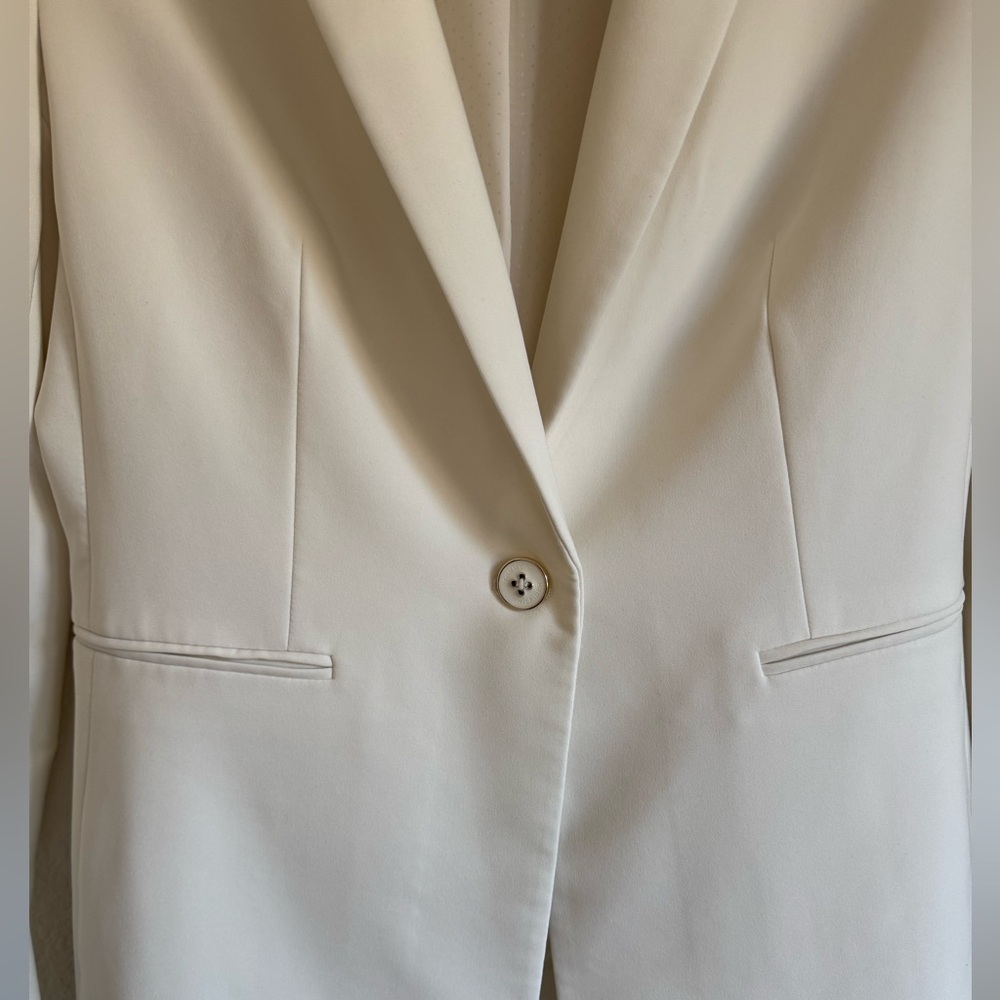 NWOT Tommy Hilfiger Ivory Slim-fit Blazer - Picture 3 of 6